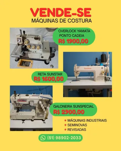 Venda de máquina industrial