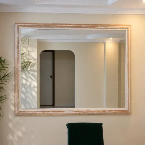 Espelho Grande Luxuoso (180x125cm) com Moldura em Pátina - Estilo e Amplitude