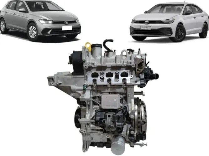 Motor Parcial 1.0 Tsi 116cv Ea211 VW Polo Virtus 2023 - 27.400 Km - Livre para cadastro