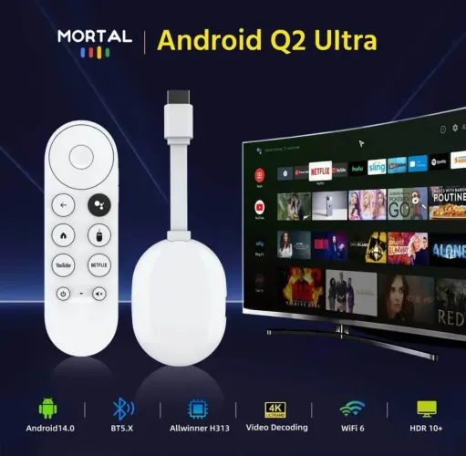 Chromecast Q2 Mortal (4K - Controle de voz)