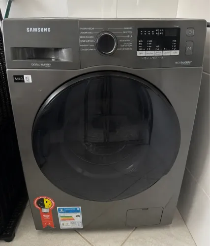 Lava e Seca Samsung EcoBubble 11kg Inox WD11A4453BXFAZ - Excelente Estado