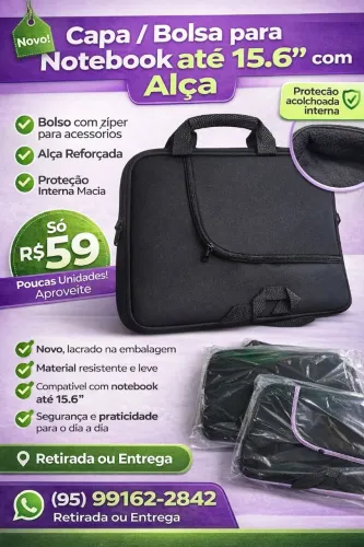 Capa / Bolsa para Notebook até 15.6" com Alça