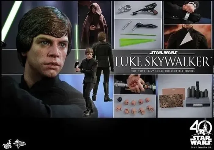 1/6 Hot Toys Luke Skywalker Star Wars Boneco (Usado)