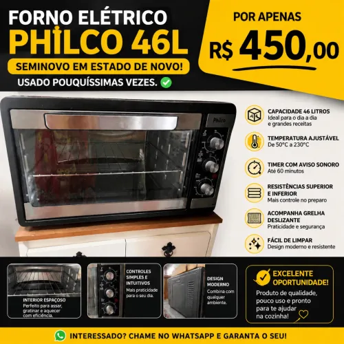 FORNO ELÉTRICO 46L - SEMINOVO