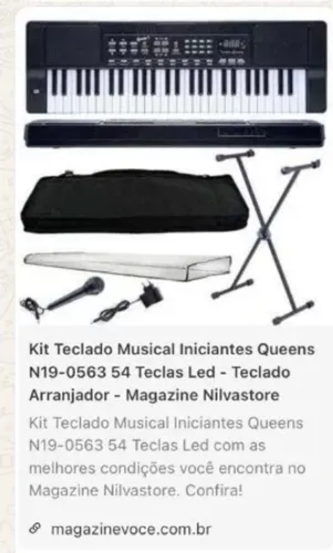 Kit Teclado Iniciantes (Criança e Adolescente)
