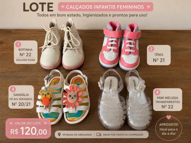 Desapego calçado infantil feminino