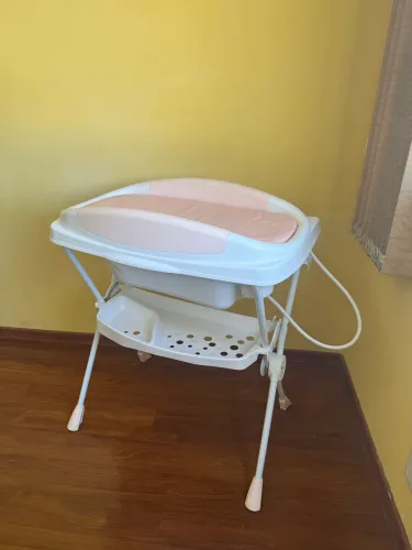 Banheira de bebê com trocador Galzerano Premium Branco e Rosa
