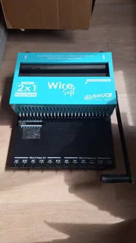 Encadernadora de Wire-o 2x1 Azul Soft Conjugada Manual 15fls