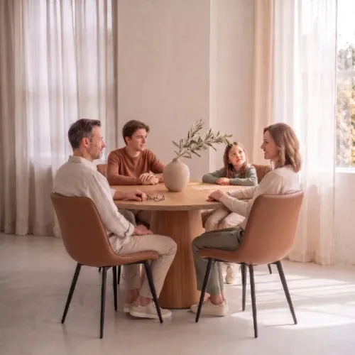 Conjunto de Jantar Kit 4 Cadeiras Amalfi Couro Ecológico Elegante Cor Marrom