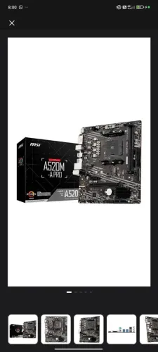 Placa mãe MSI A520M-A PRO Nova lacrada, e três Fans ARGB de brinde