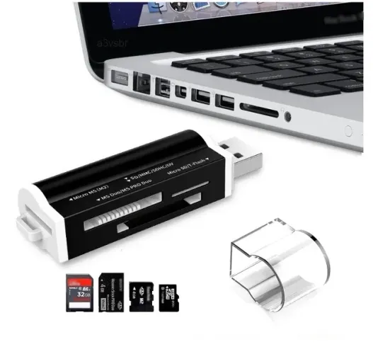 Leitor de cartão de memória múltiplo 4 em 1 tf Micro SD ms m2 adaptador usb 2.0