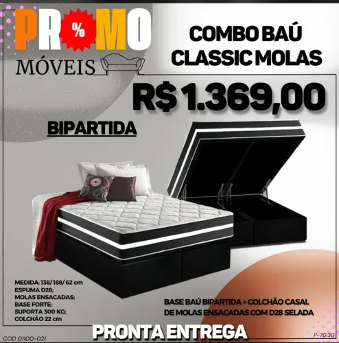 Leve para casa o Combo Baú Classic Molas, ideal para o seu quarto.