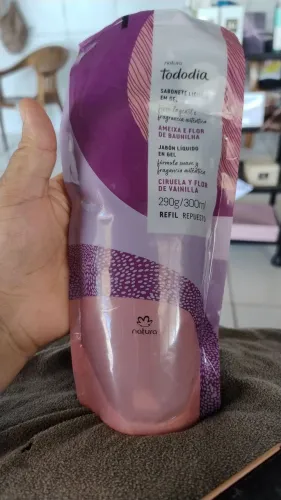 Refil sabonete natura ameixa e flor de baunilha 