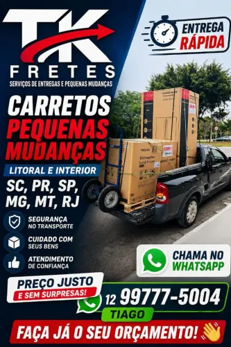Frete pequena mudanças