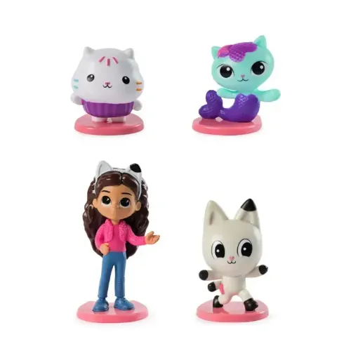 Conjunto 4 Bonecos Casa Mágica Da Gabby - Gabby Seus Amigos Miniaturas - NOVOS