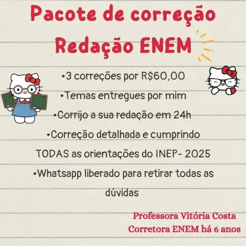 Pacote de correção de redação ENEM.
