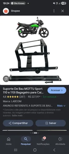 Suporte mottu sport110