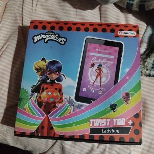 Tablet infantil positivo twist + lady bug com todos acessorios na caixa