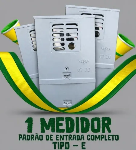 Caixa padrao enel para 1 Medidor Trifásico - Categoria C5 (25mm² - 80A)