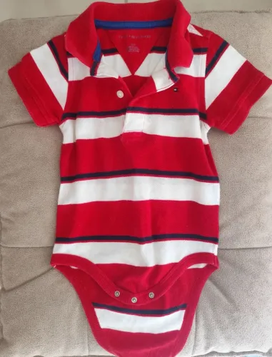 Body Polo Tommy Hilfiger Bebê - 12 meses