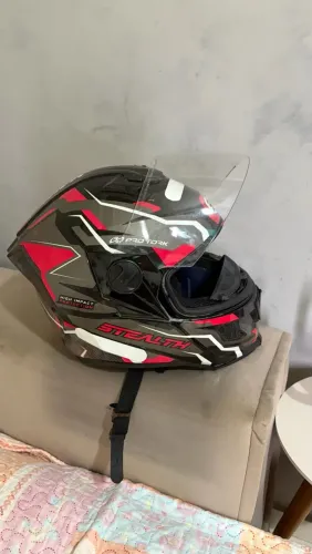 Capacete Pro Tork Moto Fechado Stealth Hawk Com Narigueira