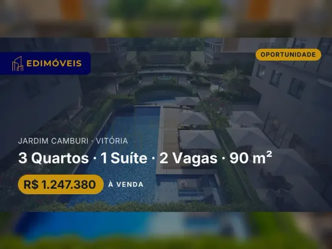 Oportunidade em Jardim Camburi: Apartamento 3 quartos com 1 suíte