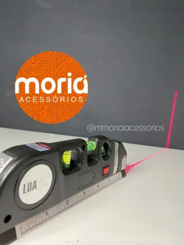 Nivel A Laser Nivelador 3 Linhas Trena Régua Profissional