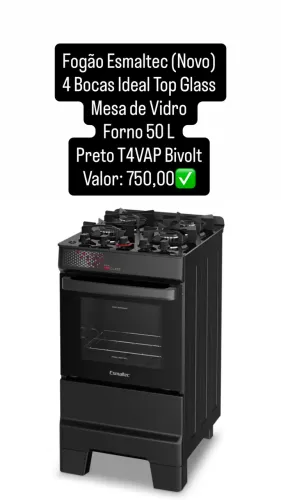 Fogão Esmaltec 4 bocas NOVO na caixa