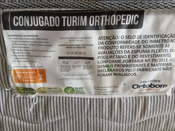 Cama Box Conjugada Solteiro 0.88 Ortobom