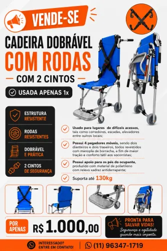 Cadeira Dobrável com rodas