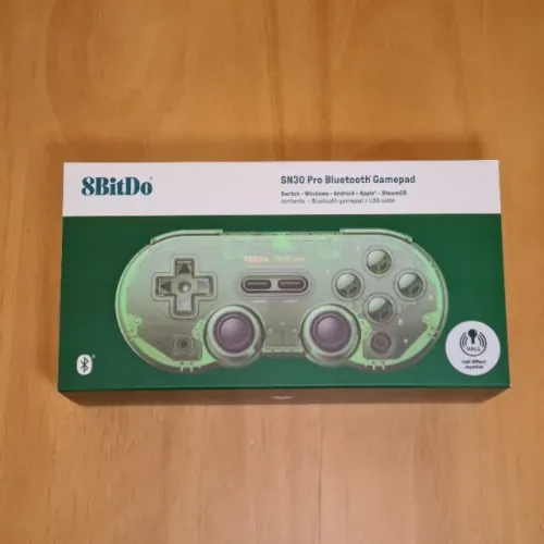 Controle 8BitDo SN30 Pro Verde Bluetooth compatível com Switch, Windows, Android, SteamOS