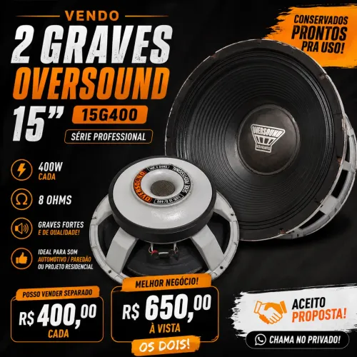 VENDO 2 GRAVES OVERSOUND 15 