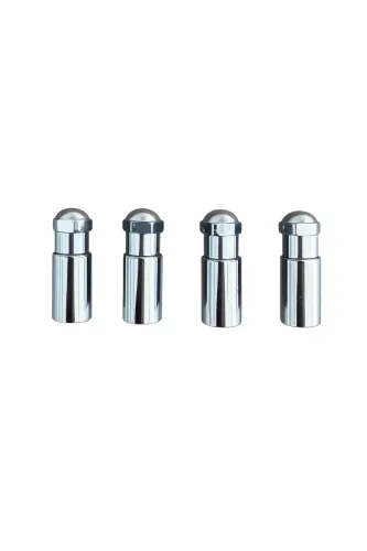 Tampa válvula bico pneu carro/moto metal cromado - Kit 4 peças EATON