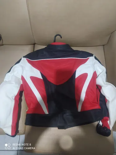 Macacão de moto em couro feminino M