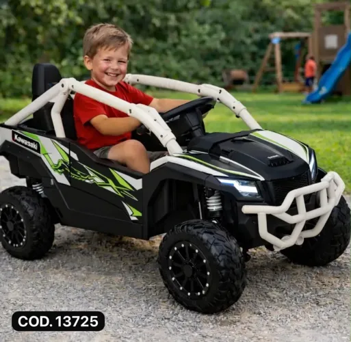 CARRO ELÉTRICO UTV KAWASAKI KRX 1000 24V CINZA - BEL ?