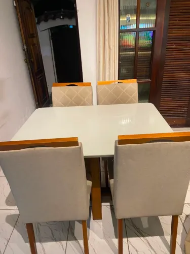 Conjunto de mesa de jantar 4 cadeiras