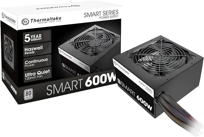 Fonte Thermaltake 600W 80 Plus PFC Ativo