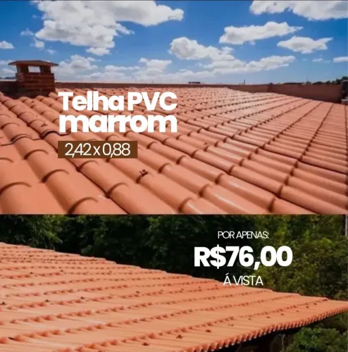 TELHAS DE PVC 2,42x0,88m