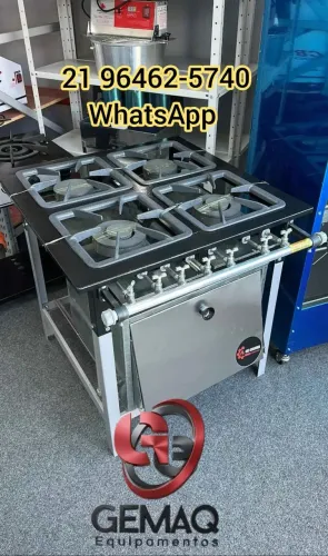 Fogão industrial de 4 BOCAS COM FORNO