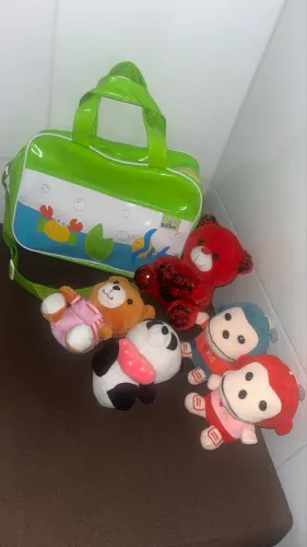 Bolsa de bebê e pelúcias $90 tudo 