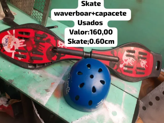 Skate waverboard usado +capacete! Aceito proposta