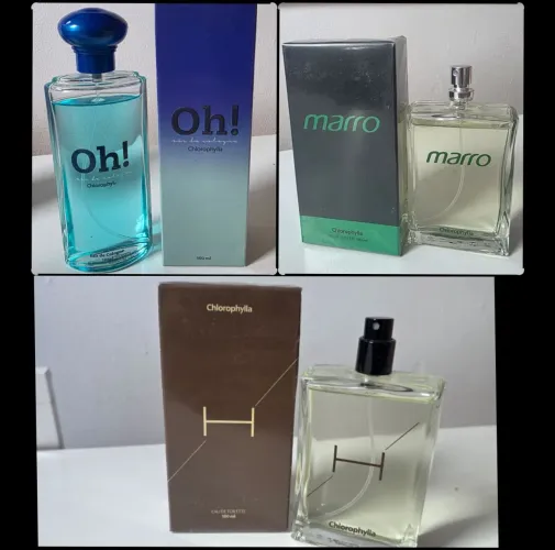Produtos chlorophylla (perfumes masculinos e femininos, body splash, águas frescas)