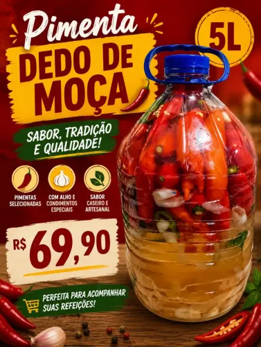 Pimenta dedo de moça 5L