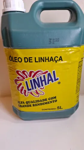 2 Óleo De Linhaça Linhal 5 Lt Cada /Óleo De Linhaça 900 Ml+Trincha4 P