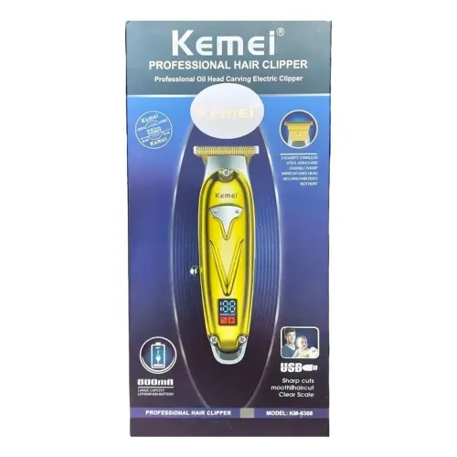 Maquina de acabamento premium s/fio kemei 6368