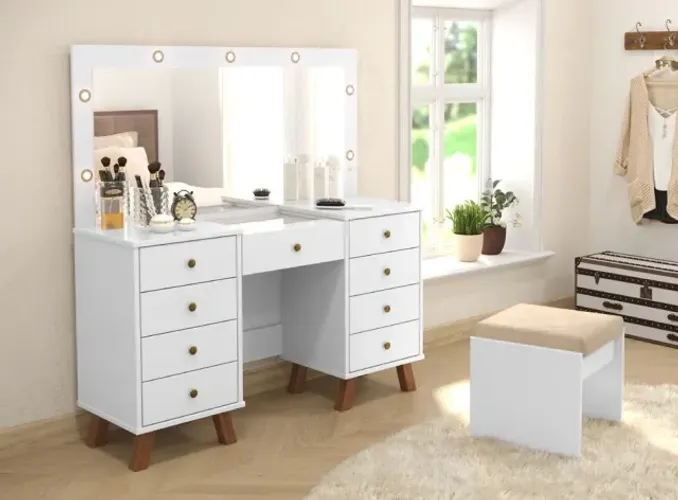 PENTEADEIRA CAMARIM COM LED EM ATÉ 10X SEM JUROS