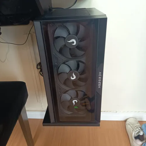 Gabinete gamer Acegeek com tampa de vidro 3 fans lateral