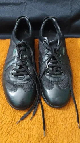 Tênis ZegnaSport Legítimo - Couro Preto - 40/41