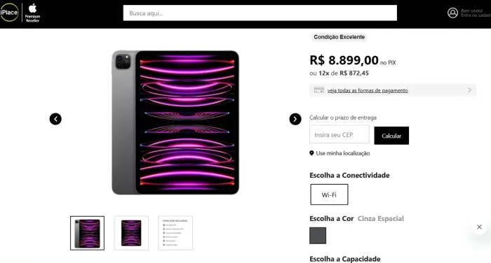 iPad Pro 12.9 6a geração 256 Gb 