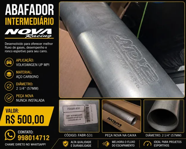 Abafador nova racing esportivo 